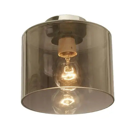 DIYBAT DIY Chrome Batten Fitting With Smoke Oblong Shape Glass - DIYBAT20-DIY Batten Fix Lights-CLA Lighting