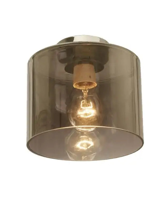 DIYBAT DIY Chrome Batten Fitting With Smoke Oblong Shape Glass - DIYBAT20-DIY Batten Fix Lights-CLA Lighting