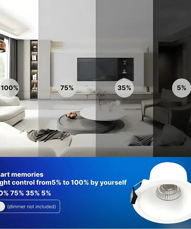 10W Tri-Colour Dimmable LED Downlight | 90mm Cut Out | Eureka