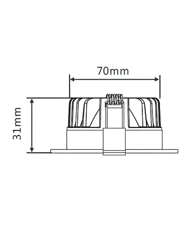 3A Lighting DL1275 10W LED Downlight 70mm – Tri Colour Dimmable IP54 Home & Garden > Lighting > Ceiling Lights