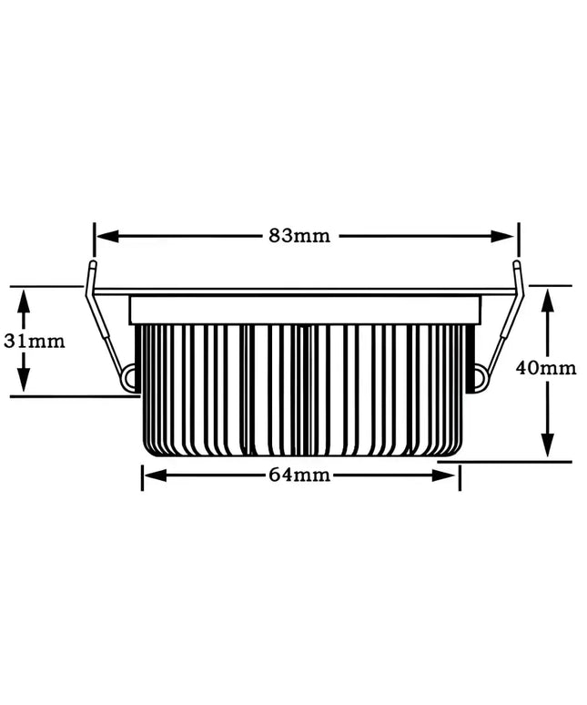 Lummax DL7010 - 10W LED Dimmable Mini Round Flat Face Downlight IP44 Satin Chrome