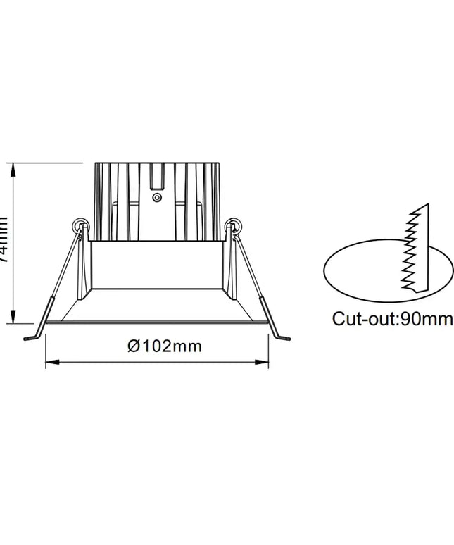 DL9452 10W Dimmable LED Downlight | White | Tri-Colour | 90mm Cut Out - LED Downlight
