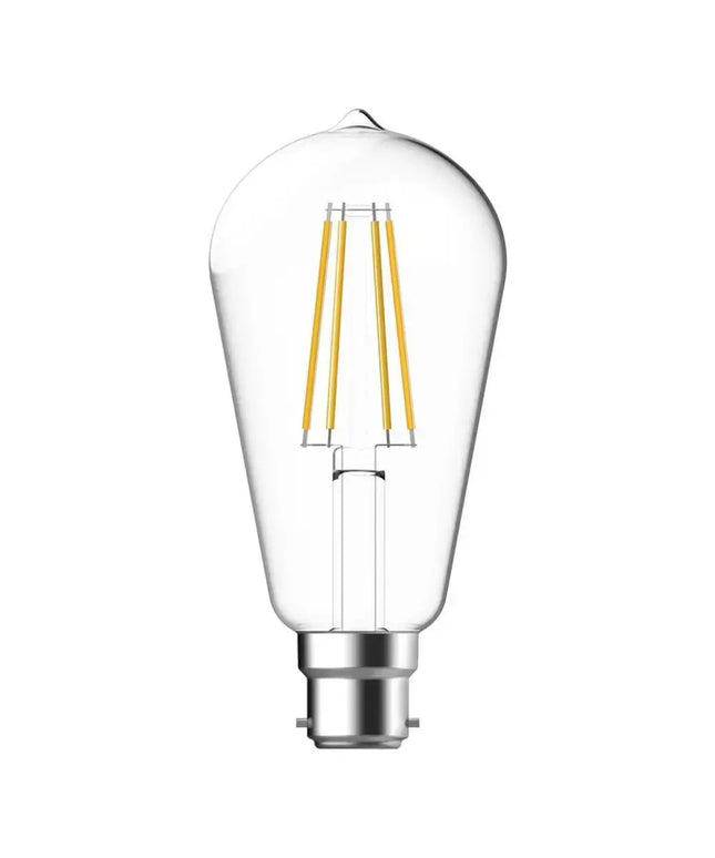 7W LED Dimmable Pear Shape Filament Clear Globe - B22/E27-GLOBES-Domus