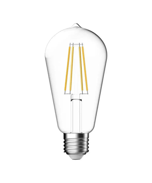7W LED Dimmable Pear Shape Filament Clear Globe - B22/E27-GLOBES-Domus