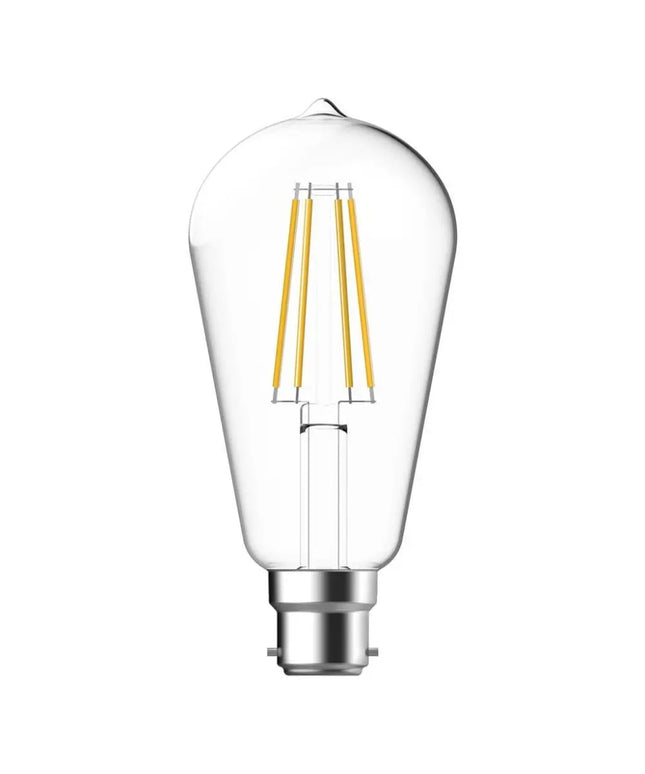 7W LED Dimmable Pear Shape Filament Clear Globe - B22/E27-GLOBES-Domus