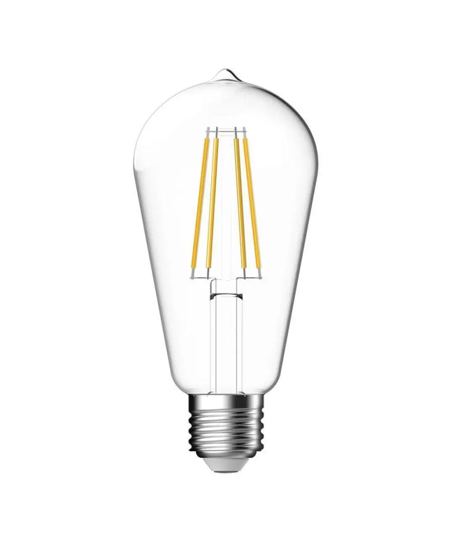 7W LED Dimmable Pear Shape Filament Clear Globe - B22/E27-GLOBES-Domus