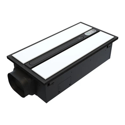 Domus Airsway black 6-in-1 bathroom ceiling heater with LED light and fan