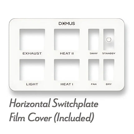 Domus Airsway black ceiling-mounted bathroom heater with remote control