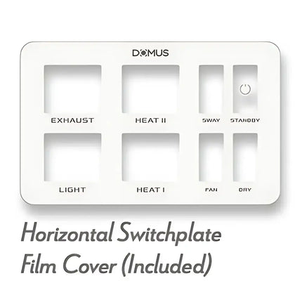 Domus Airsway black ceiling-mounted bathroom heater with remote control