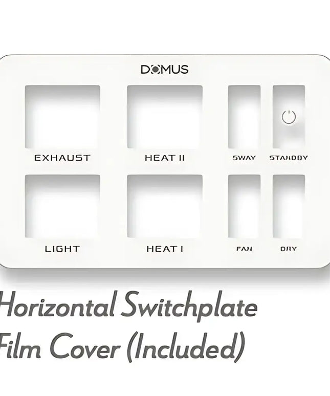 Domus Airsway black ceiling-mounted bathroom heater with remote control