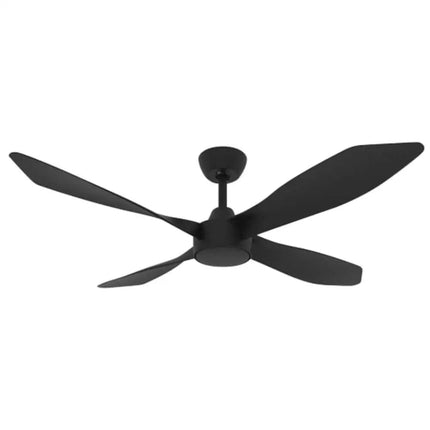 Domus BLAST 4 Blade 52’’ 1320mm DC Ceiling Fan with Optional Light Kit - Black / Without Light - FANS