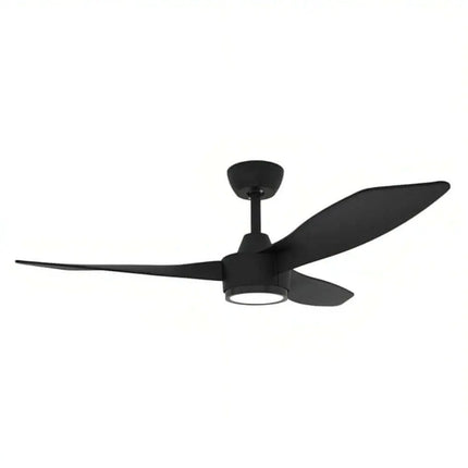Domus BLAST 4 Blade 52’’ 1320mm DC Ceiling Fan with Optional Light Kit - Black / With CCT Light - FANS
