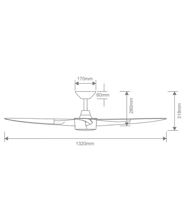 Domus Blast 52’’ DC Ceiling Fan with Remote Control + CCT LED Light - FANS