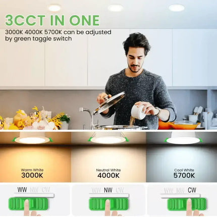 13W Tri-Colour Dimmable LED Downlight | 90mm Cut Out | Kakadu Pro