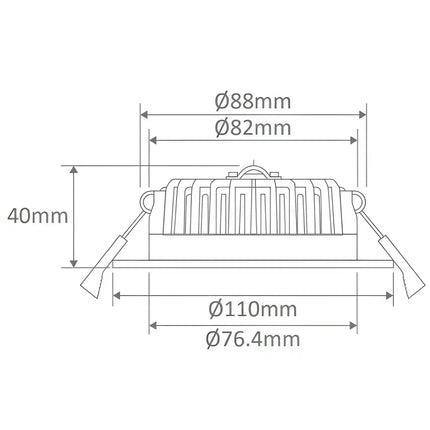 Domus BOOST-10 - 10W Colour Switchable LED Downlight IP54 240V - TRIO Domus, LED Downlight, domus-boost-10-10w-colour-switchable-led-downlight-ip54-240v-trio