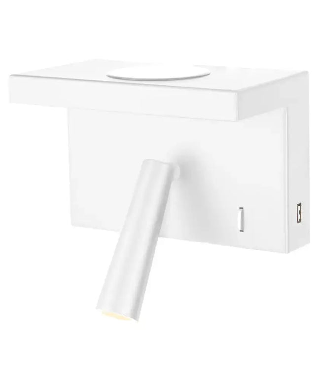 Domus CHARGE-01 - 2W LED Tri-Colour Interior Bedside Wall Light With Switch & Wireless Charging IP20 - TRIO-INDOOR-Domus Lighting