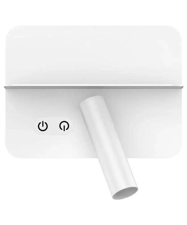 Domus CHARGE-02 - 4.5W LED Interior Bedside Focus & Backlit Wall Light With Dimmable Touch Switch & USB Charging IP20 3000K-INDOOR-Domus Lighting