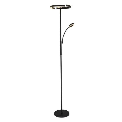 Domus CYCLOPS - 20W + 7W LED 4-CCT Switchable Push Dimmable Mother & Child Uplighter Floor Lamp Black - FLOOR LAMPS