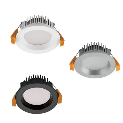 Domus Deco 8 TRIO/DALI Round 8W Dimmable LED Tricolour IP44 Downlight - Black/White/Aluminium - LED downlight