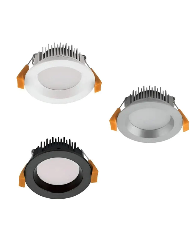 Domus Deco 8 TRIO/DALI Round 8W Dimmable LED Tricolour IP44 Downlight - Black/White/Aluminium - LED downlight