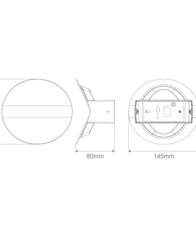 Domus DEENS-8 - 8W Small LED Dimmable Tri-Colour Interior Up/Down Wall Light - TRIO-INDOOR-Domus Lighting