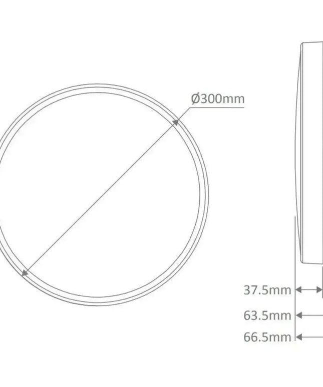Domus EASY - 10W/18W/25W LED Tri-Colour Dimmable Round 250/300/400mm Ceiling Light IP54 - CEILING LIGHTS