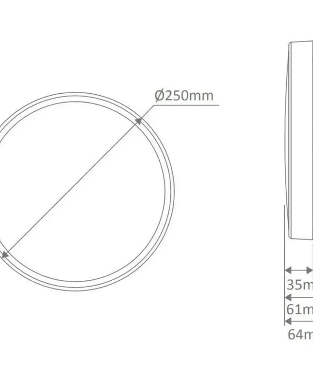Domus EASY - 10W/18W/25W LED Tri-Colour Dimmable Round 250/300/400mm Ceiling Light IP54 - CEILING LIGHTS