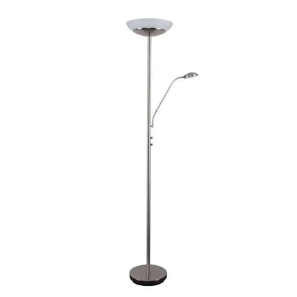 Domus EDEN - Dimmable LED Mother & Child Uplighter Floor Lamp - 3000K - Satin Chrome - FLOOR LAMPS