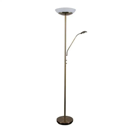 Domus EDEN - Dimmable LED Mother & Child Uplighter Floor Lamp - 3000K - Antique Brass - FLOOR LAMPS