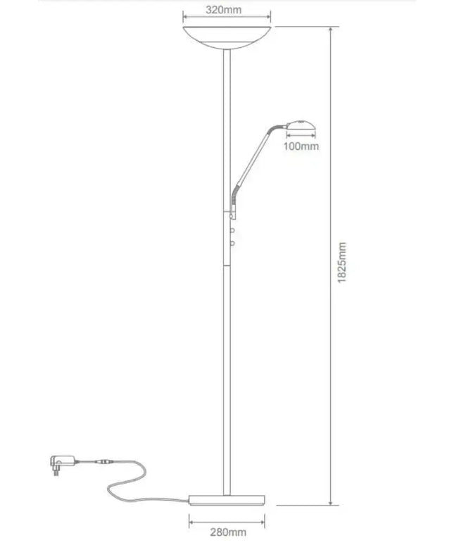 Domus EDEN - Dimmable LED Mother & Child Uplighter Floor Lamp - 3000K - FLOOR LAMPS