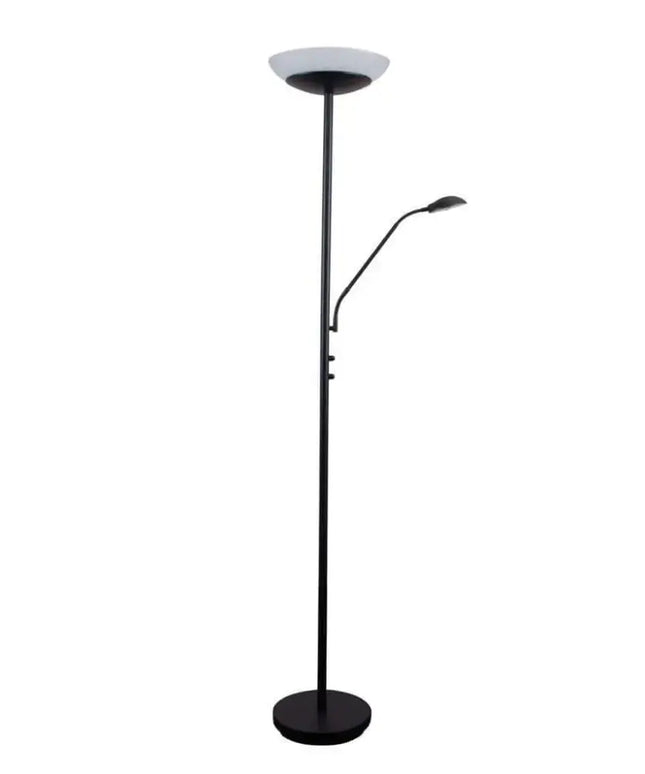 Domus EDEN - Dimmable LED Mother & Child Uplighter Floor Lamp - 3000K - Black - FLOOR LAMPS