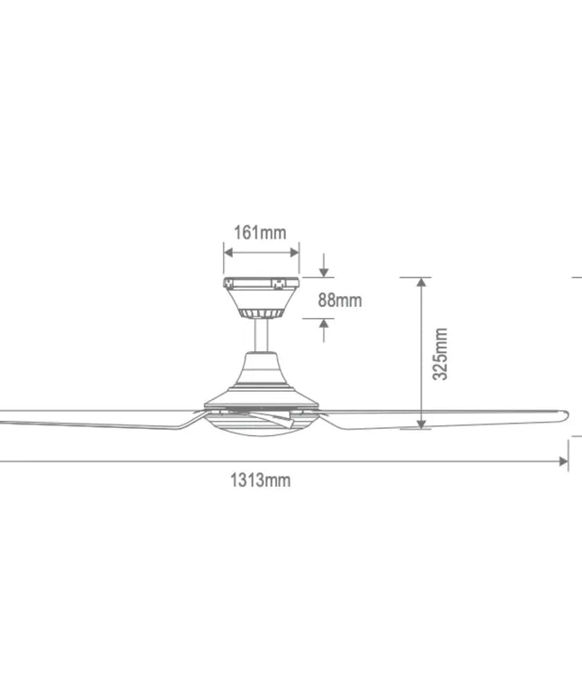 Domus Fresco 52’’ DC IP66 Ceiling Fan with Remote Control + CCT LED Light - FANS