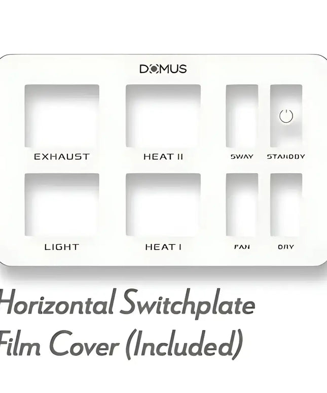 Domus Infinity White 6-In-1 Premium PTC Bathroom Heater - FANS