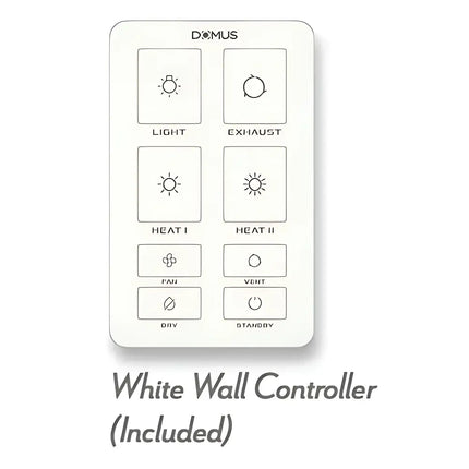 Domus Infinity White 6-In-1 Premium PTC Bathroom Heater - FANS