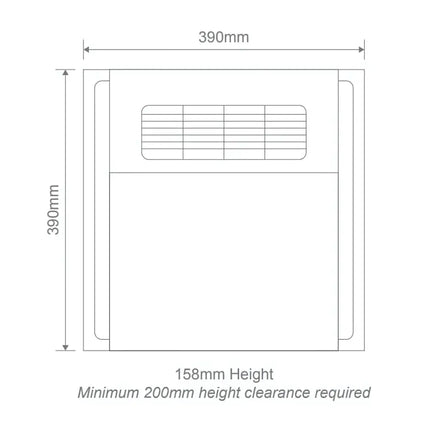 Domus Heatcore White 4-in-1 Bathroom Heater Retrofit & PTC Technology - FANS