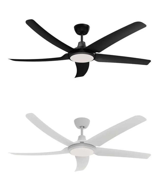 Domus HOVER-56-LIGHT - 5 Blade 56" DC Ceiling Fan with Switchable CCT LED Light Domus, FANS, domus-hover-56-light-5-blade-56