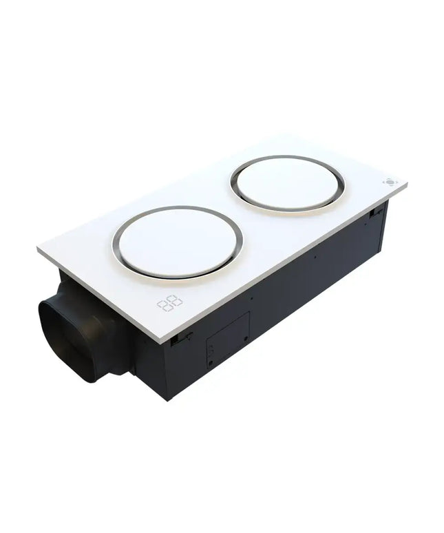 Domus Infinity White 6-In-1 Premium PTC Bathroom Heater - FANS