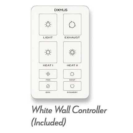 Domus Infinity White 6-In-1 Premium PTC Bathroom Heater - FANS