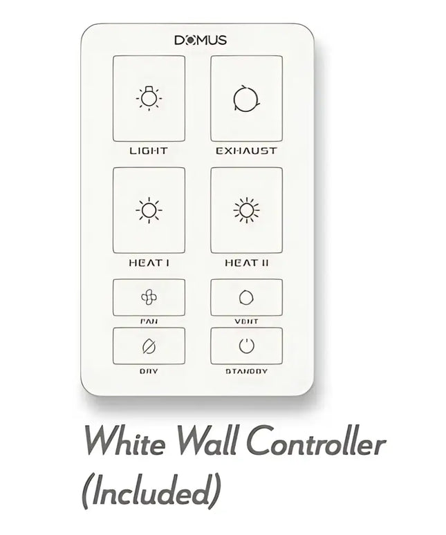 Domus Infinity White 6-In-1 Premium PTC Bathroom Heater - FANS