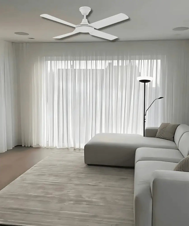 Domus IP66 Fresco 52” White DC Ceiling Fan – 4 Blade Remote Control - FANS