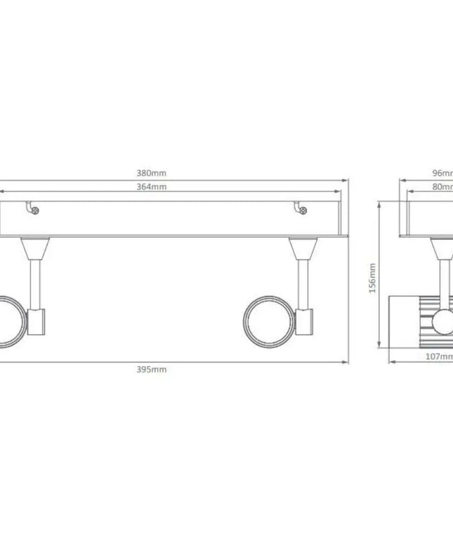 Domus JET-2B - 2 x 10W LED Spotlight Bar-INDOOR-Domus