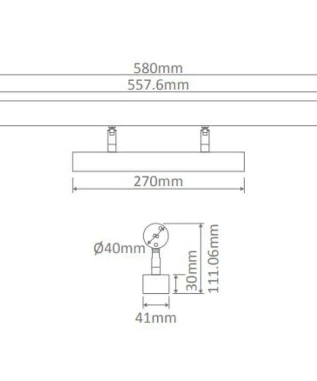 Domus MIRROR - 10W LED Tri-Colour 580mm Wall Vanity or Picture Light - Home & Garden > Lighting
