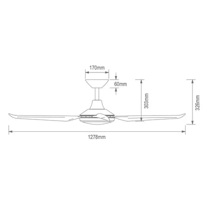 Domus Motion 52’’ DC Ceiling Fan with Remote Control + CCT LED Light - FANS