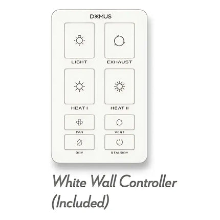 Domus Infinity White 6-In-1 Premium PTC Bathroom Heater - FANS