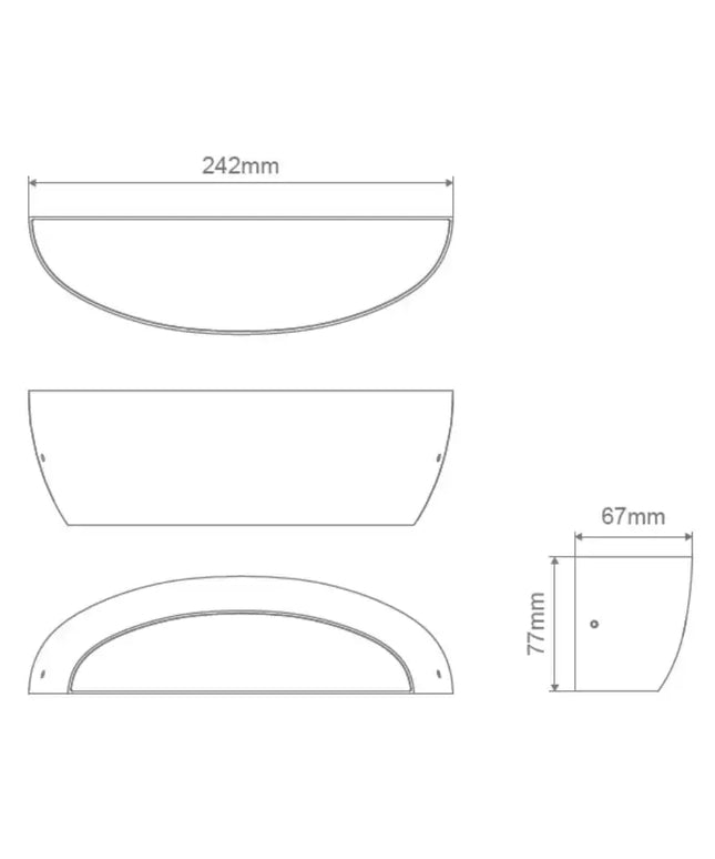 Domus SINTA-8 - 8W LED Dimmable Tri-Colour Interior Up/Down Wall Light - TRIO-INDOOR-Domus Lighting