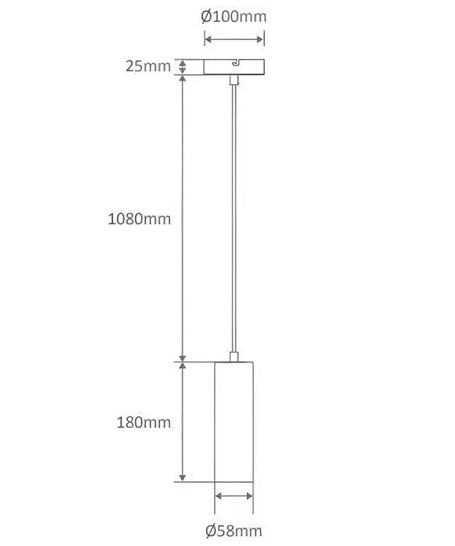 Domus STAR-PD-180-10W - 10W LED Cylindrical Pendant Kopy, PENDANTS, domus-star-pd-180-10w-10w-led-cylindrical-pendant