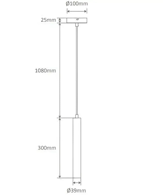 Domus STAR-PD-300-5W - 5W 300mm LED Cylindrical Pendant Kopy, PENDANTS, domus-star-pd-300-5w-5w-300mm-led-cylindrical-pendant