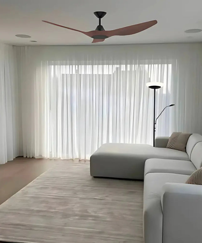 Domus Strike 48’’ DC Ceiling Fan with Remote Control | Black Walnut - Appliances > Fans > Ceiling Fans