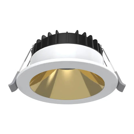 Domus Swap Deep 8W White Gold TRIO LED Downlight - 90mm cut out - Home & Garden > Lighting > Ceiling Lights