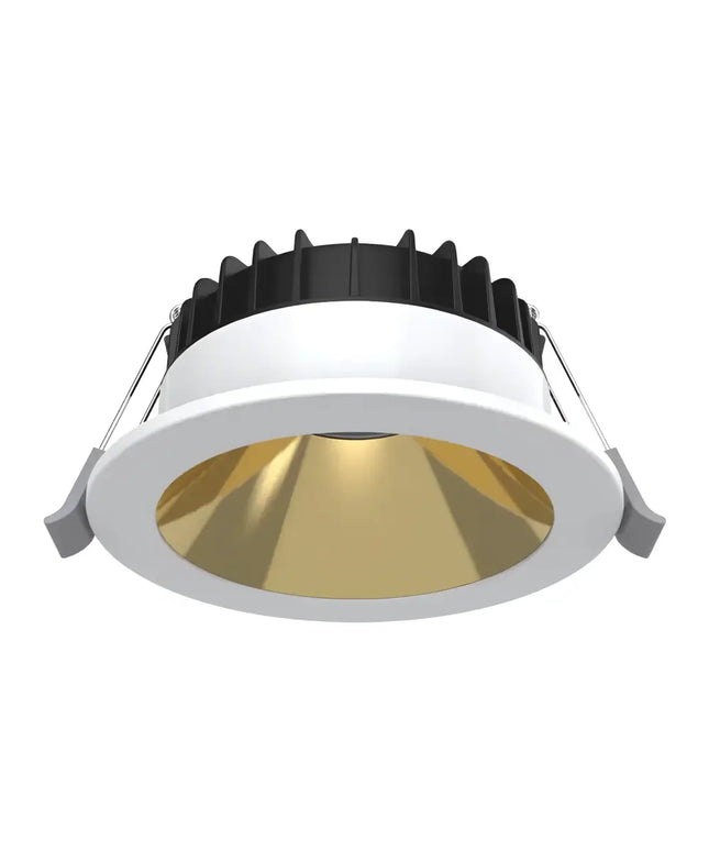 Domus Swap Deep 8W White Gold TRIO LED Downlight - 90mm cut out - Home & Garden > Lighting > Ceiling Lights